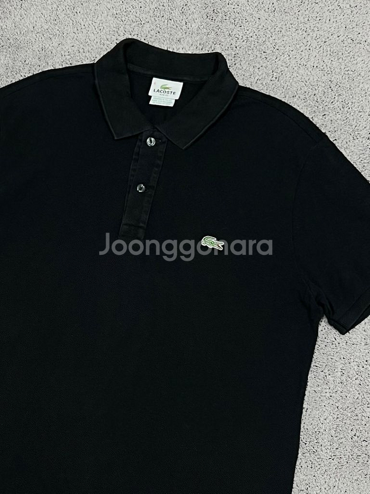 라코스테 슬림핏 카라티 블랙--1