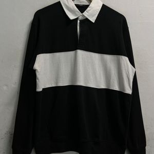 105 TOPTEN 루즈핏 럭비 긴팔 카라티