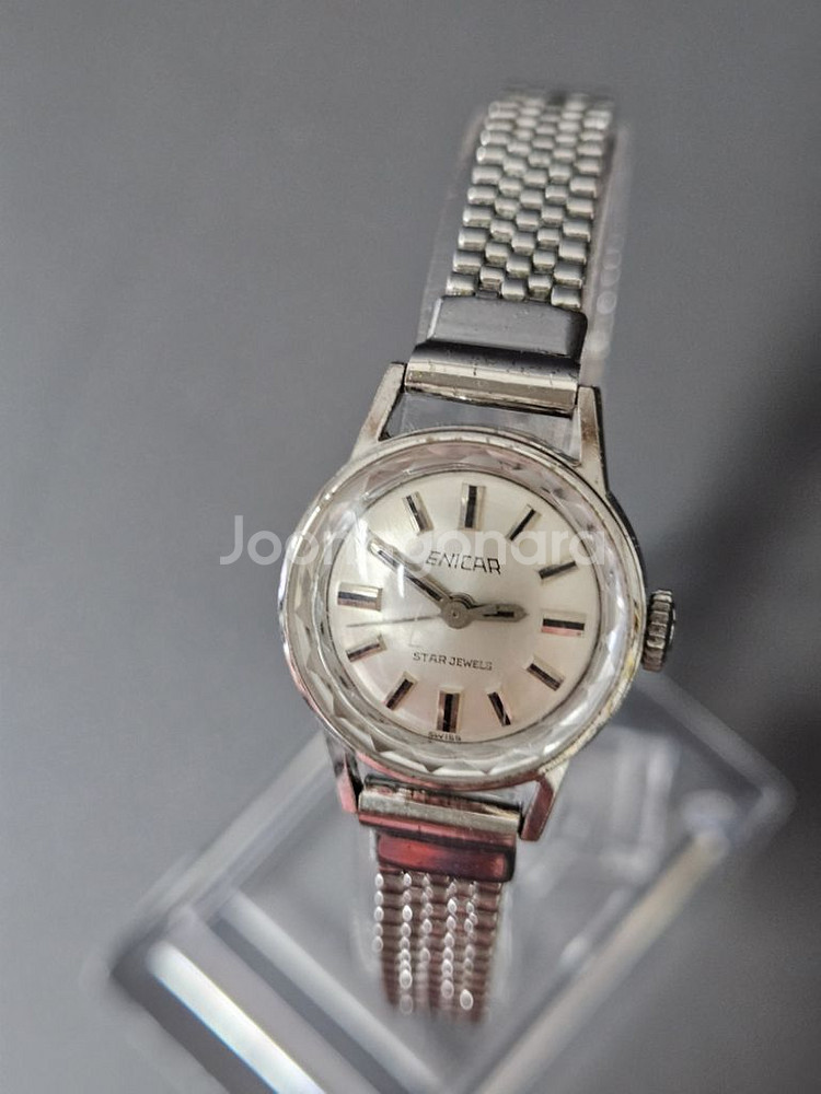 빈티지 에니카 여성용 수동태엽식 메탈 시계/SWISS--4