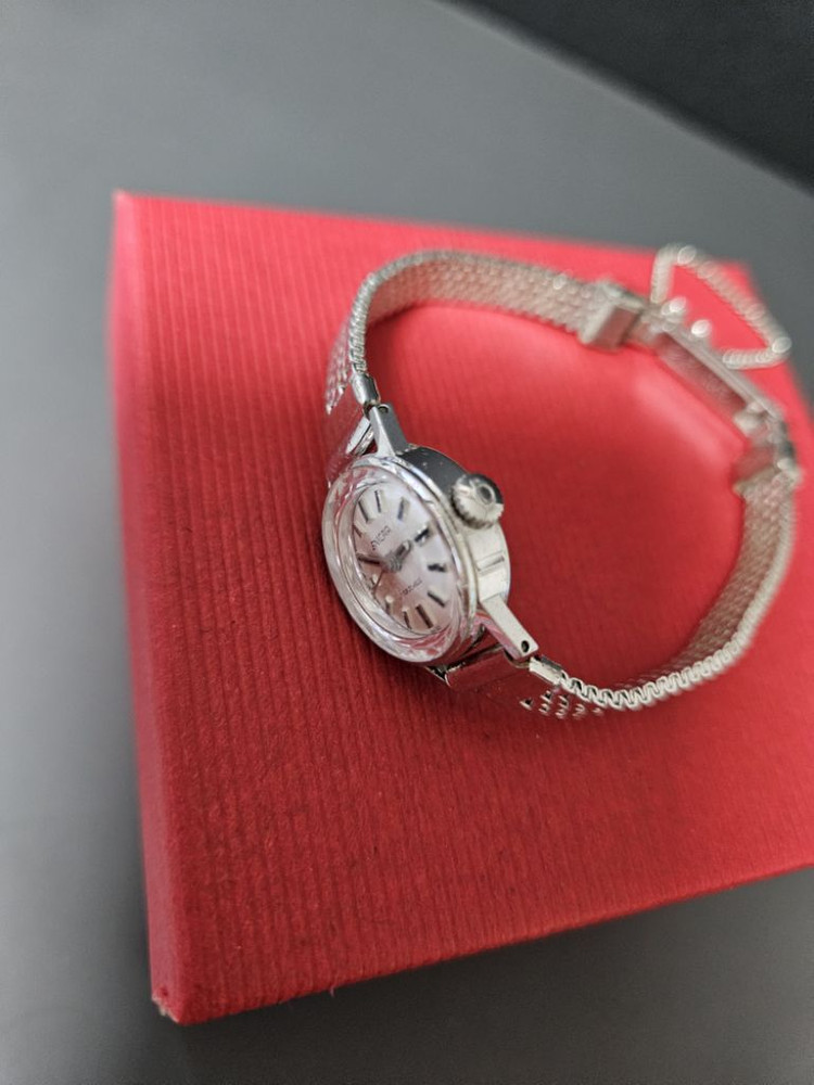 빈티지 에니카 여성용 수동태엽식 메탈 시계/SWISS--8