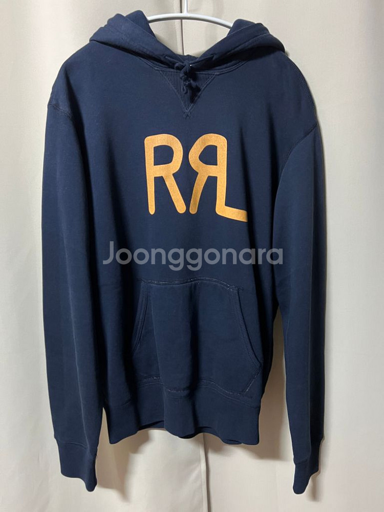 새상품 rrl 더블알엘 로고 플리스 후디 L--1