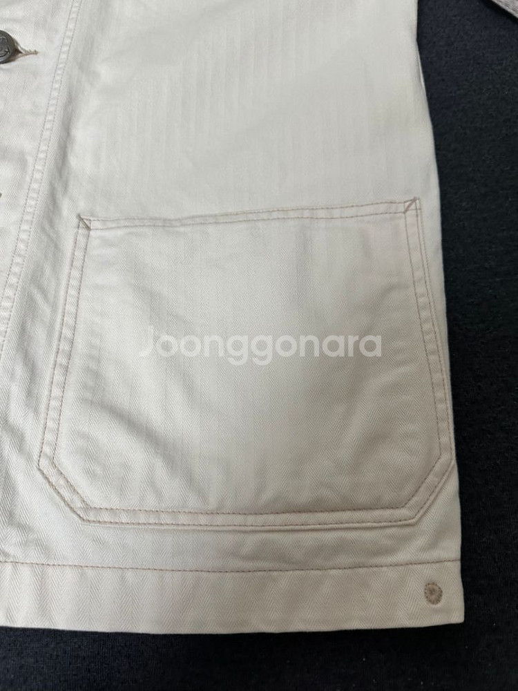 RRL 헤링본 HBT 숄카라 해군 코튼 오버셔츠자켓--4