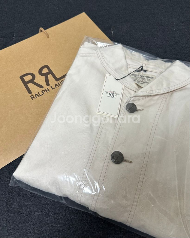 RRL 헤링본 HBT 숄카라 해군 코튼 오버셔츠자켓--8