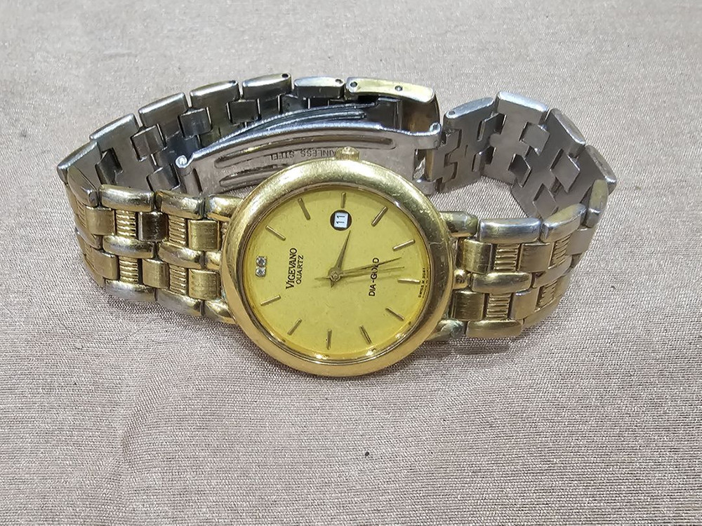 빈티지시계/비제바노 크라운.베젤18k금--6