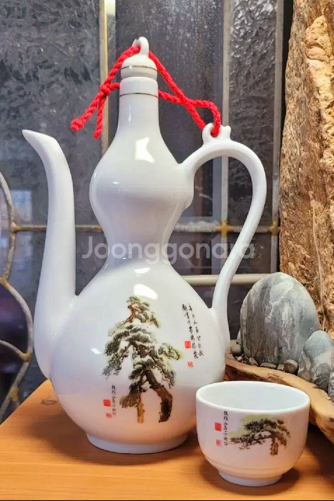 도자기 조선 백자 주전자 주병 표주박 주전자 청자--1