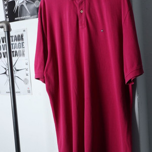 (2XL) 타미힐피거 반팔 카라 티셔츠 빅사이즈 로고