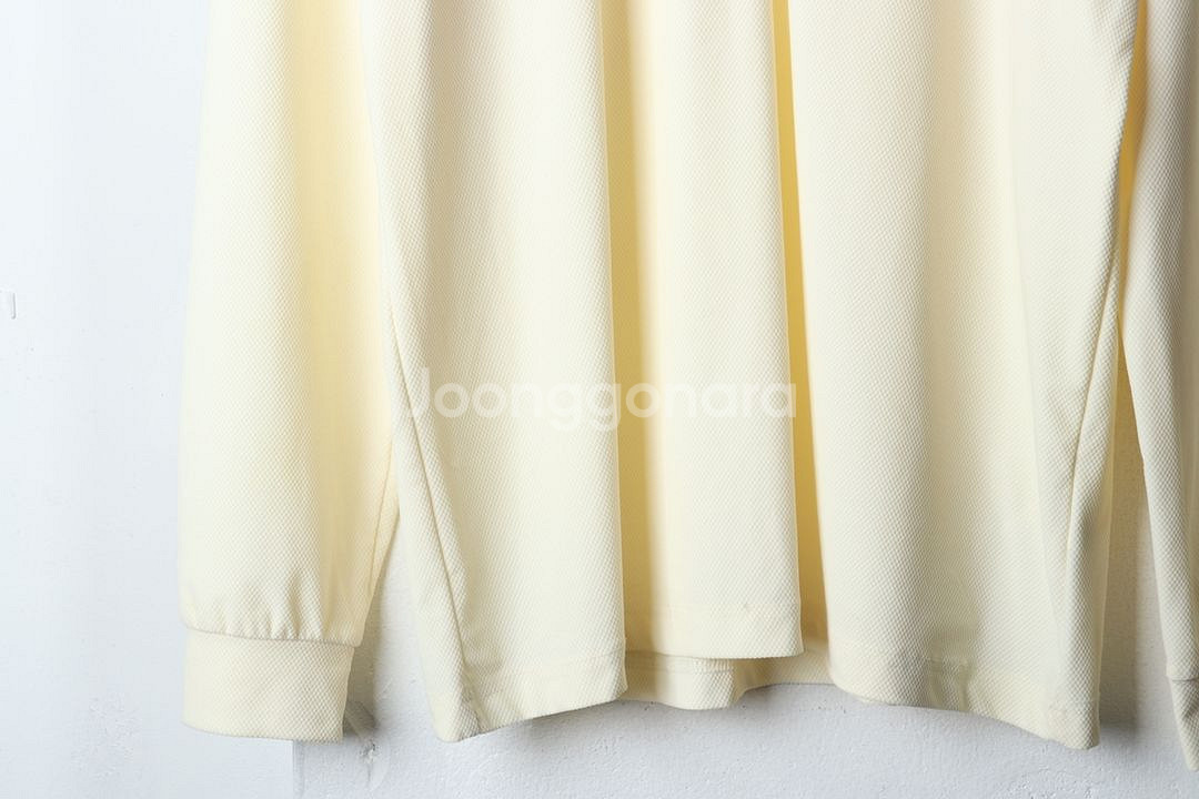 (2XL) 루이까스텔 카라 긴팔티셔츠 빅사이즈 반집업--3