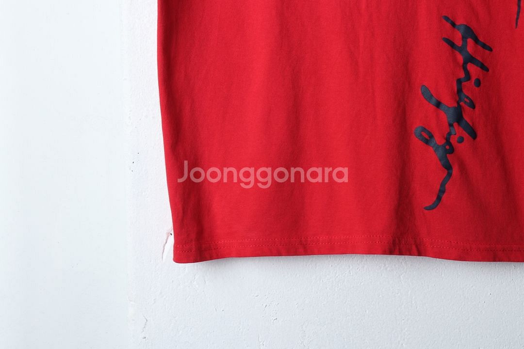 (L) 타미힐피거 반팔 티셔츠 레드 빅로고--3