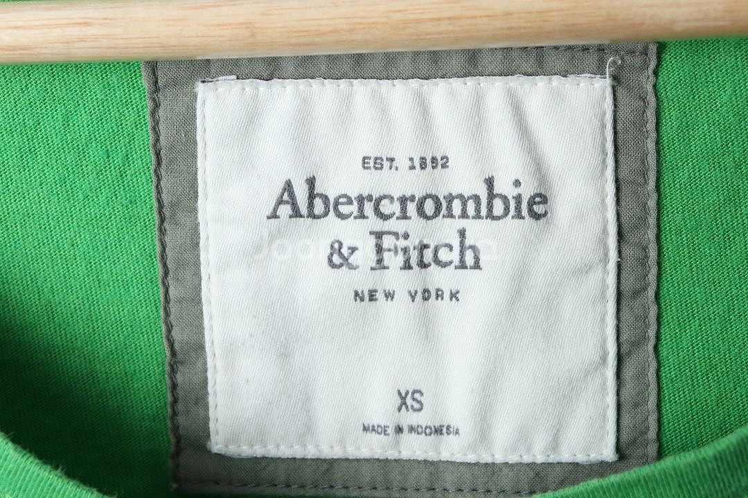 W(XS-M) 아베크롬비 반팔 티셔츠 연그린 브이넥--5