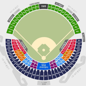 4/26 두산 롯데 3루 외야 417블럭 3열 4연석