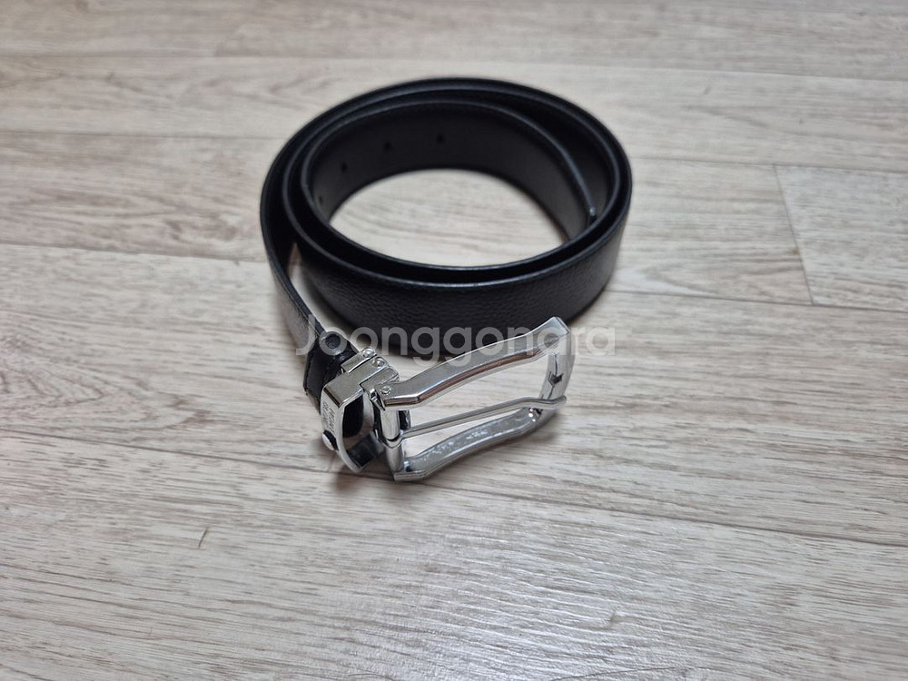 몽블랑 홀스슈 버클 30mm 리버시블 레더 벨트 블랙--2