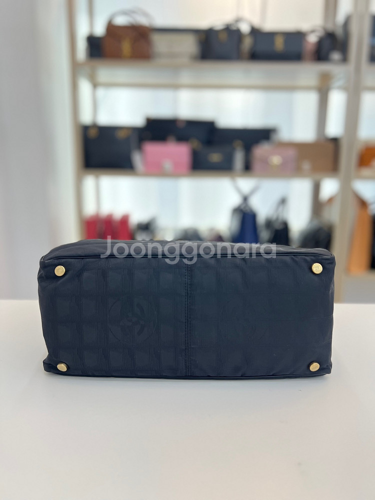 샤넬 빈티지 트래블 나일론 블랙 쇼퍼백 8030949--3