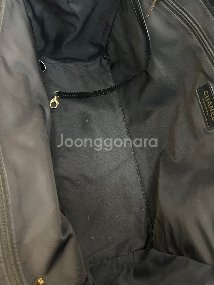 샤넬 빈티지 트래블 나일론 블랙 쇼퍼백 8030949--4