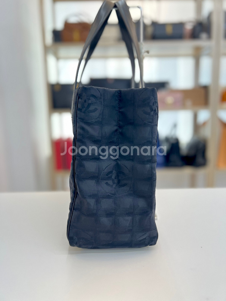 샤넬 빈티지 트래블 나일론 블랙 쇼퍼백 8030949--5
