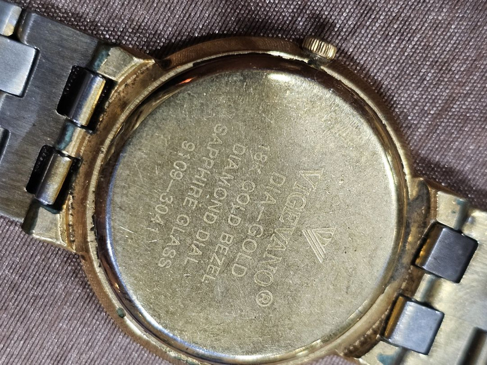 빈티지시계/비제바노 크라운.베젤18k금--7