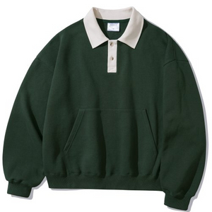 퍼스텝 노마드 투톤 카라 맨투맨 그린(초록) L사이즈