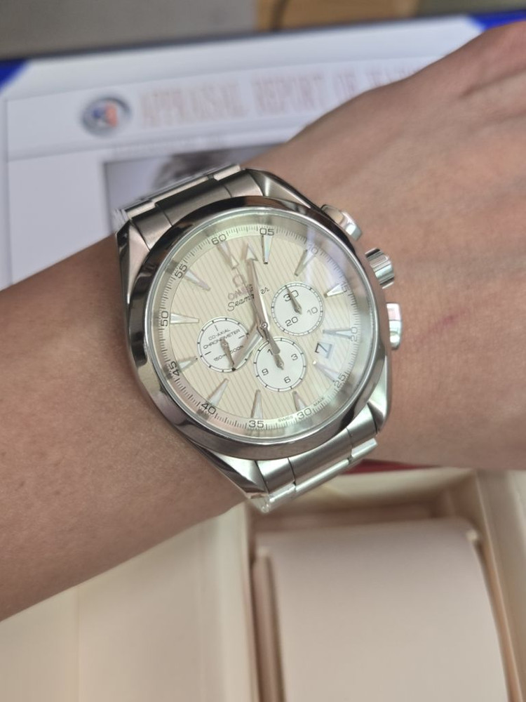 오메가 구형 아쿠아테라 크로노 이미지