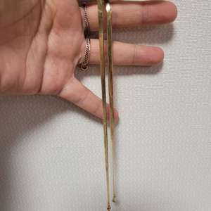 14k 4mm 뱀줄 목걸이