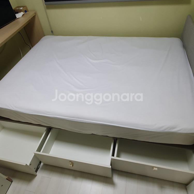 리바트 수납 침대 세트 퀸--3