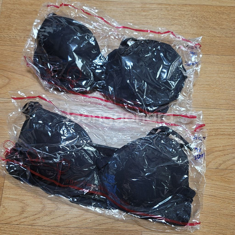 새상품 노와이어 75a 브라 + 햄라인 90 팬티 세트--0