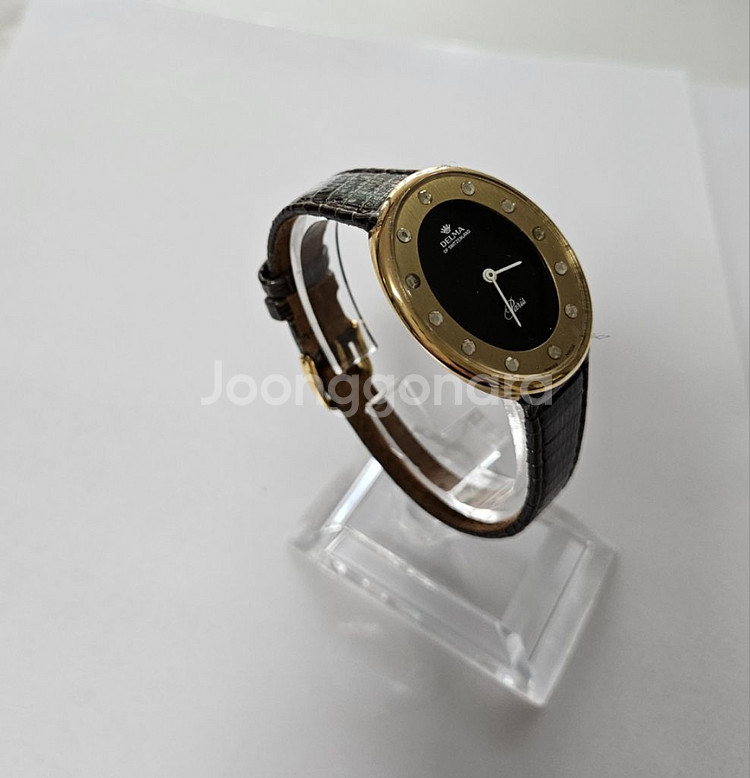 빈티지 Delma여성용 수동태엽식 가죽시계/SWISS--1