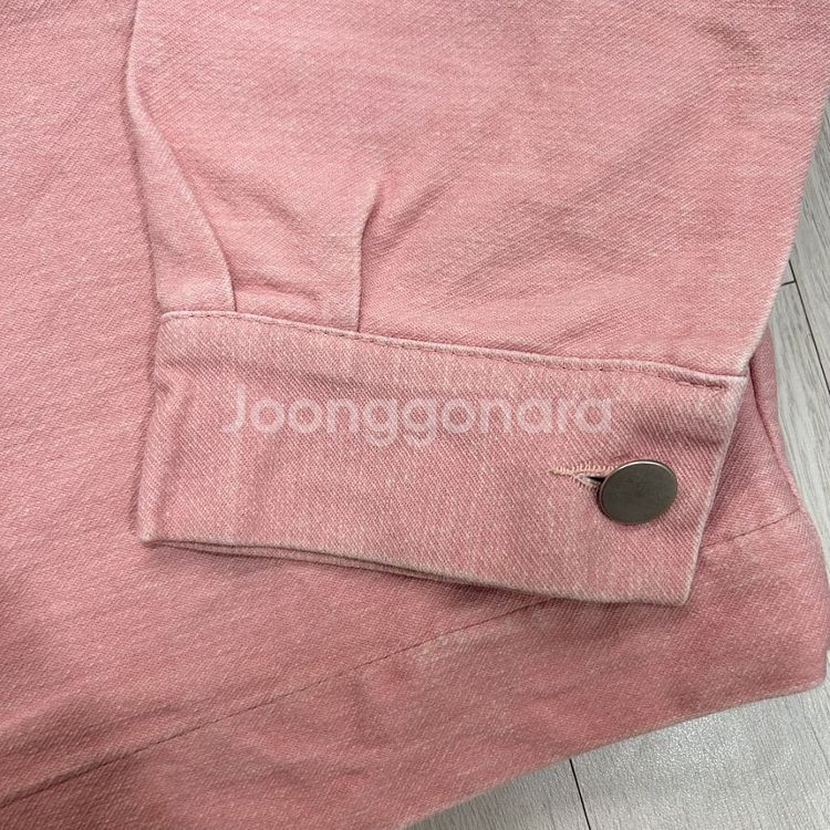 핑크 자켓 단추 스티치 긴팔 아우터 오버핏 루즈핏 봄--2