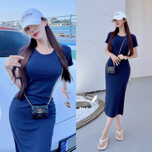 메이윤 기능성 원피스 네이비 L 숏기장