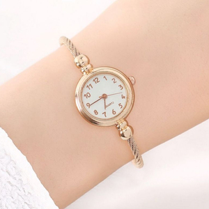 로즈골드 와이어 뱅글 여성 손목시계