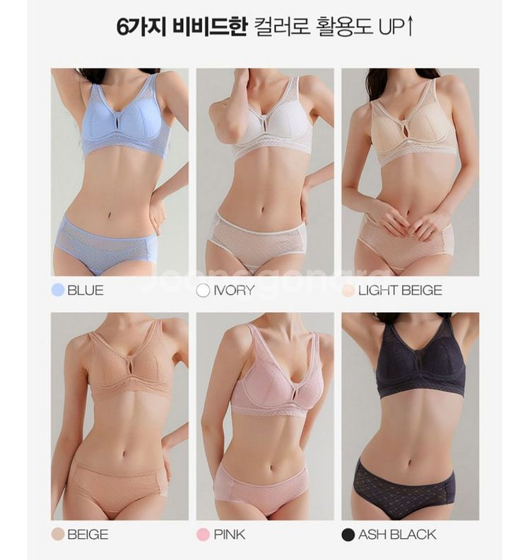크로커다일 올오버 에어리핏 초경량 감탄브라+팬티 12종--1