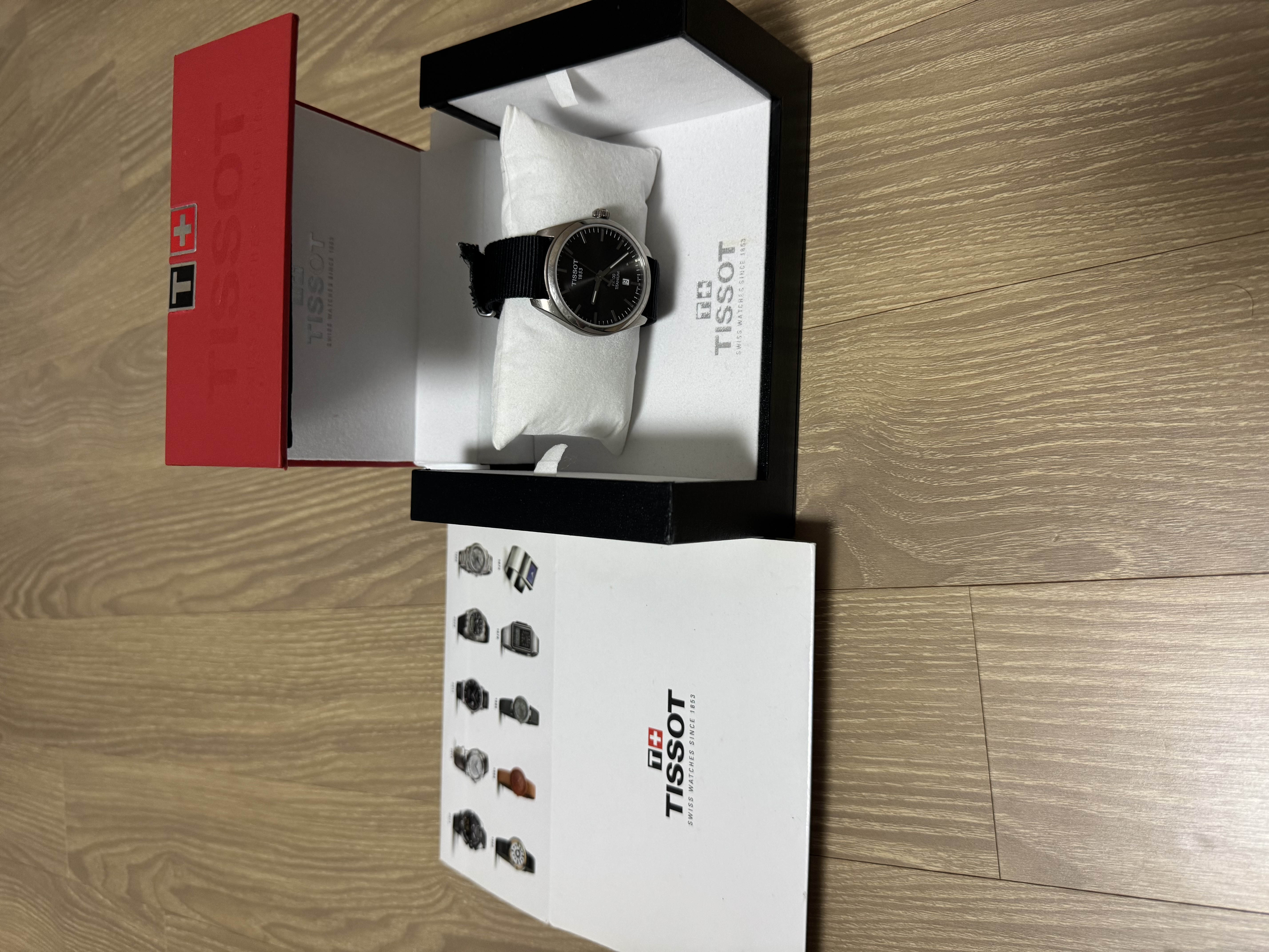 티쏘 pr100 티타늄 남성 시계