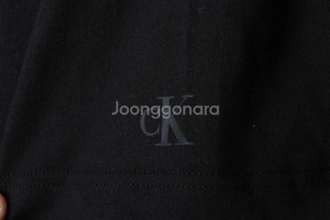 (M) 캘빈클라인 반팔 티셔츠 블랙 빅로고 올드스쿨--5