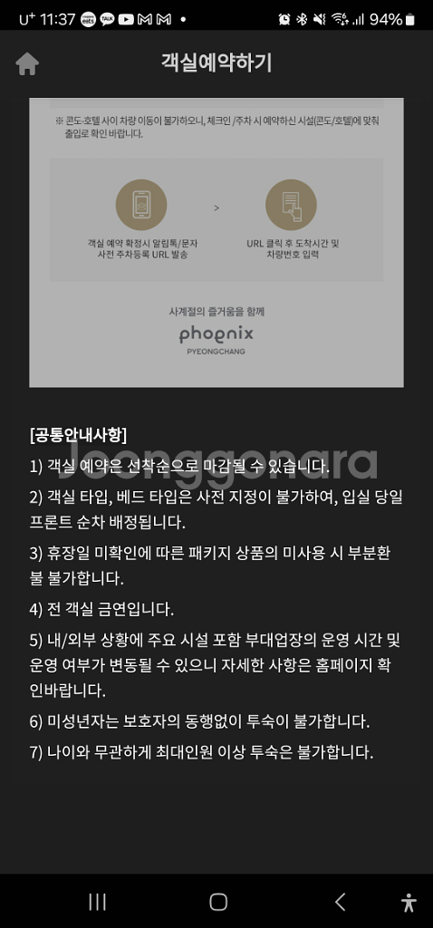 휘닉스파크 오랜지동 스탠다드 1박 숙박권 콘도 호텔--4
