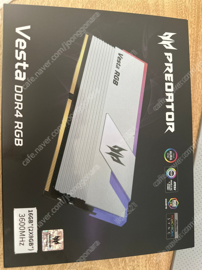 (B다이)에이서 CL14 DDR4 3600 16GB