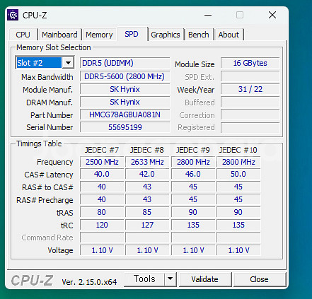하이닉스 DDR5 16x2 램--4