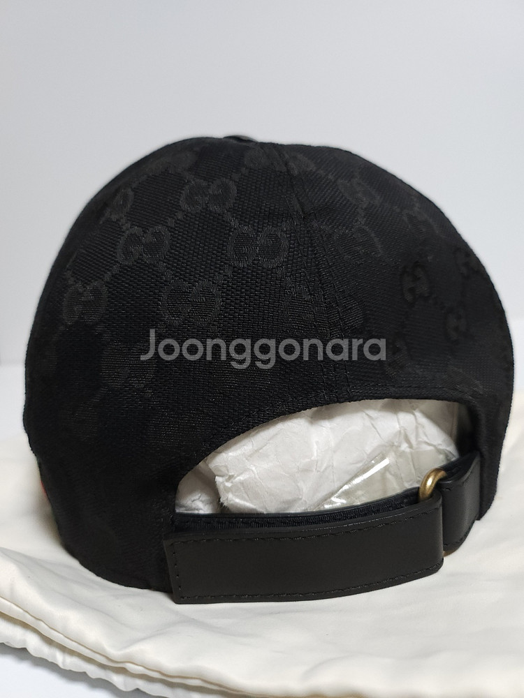 M 구찌 블랙 GG 모노그램 볼캡 200035 a914--4