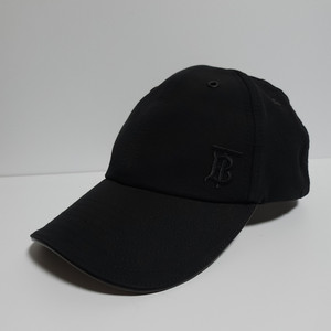 XL 61 버버리 블랙 모노그램 자수 체크 볼캡 805