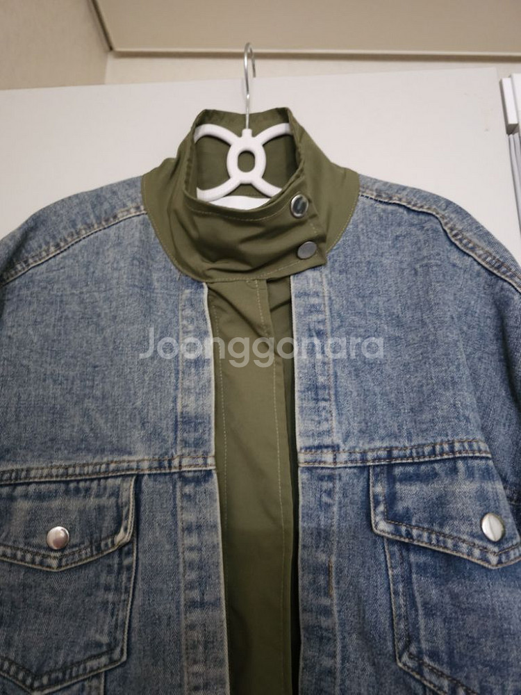 랩 LAP 아노락 배색 청자켓--2