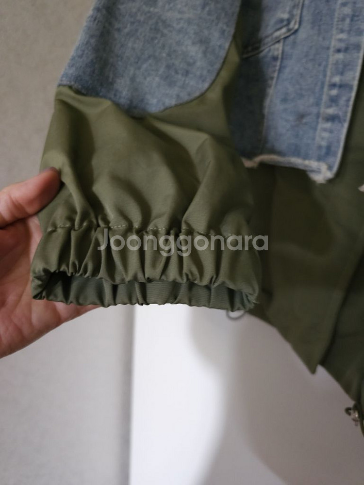 랩 LAP 아노락 배색 청자켓--5