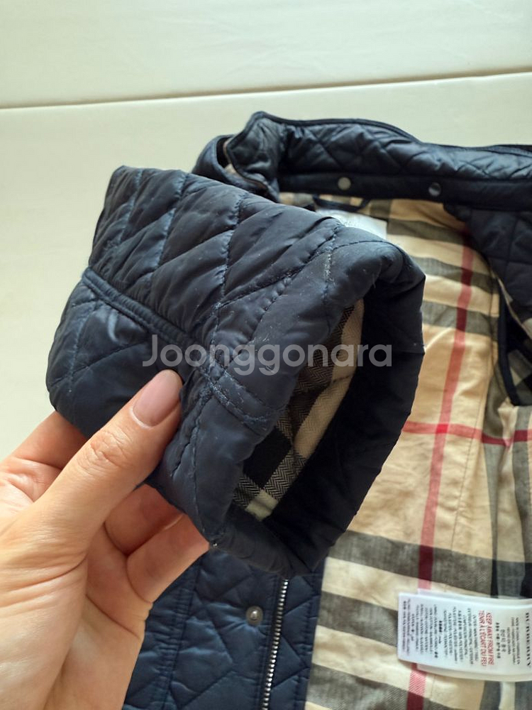 버버리칠드런 퀼팅자켓 3Y (100cm) 네이비--5