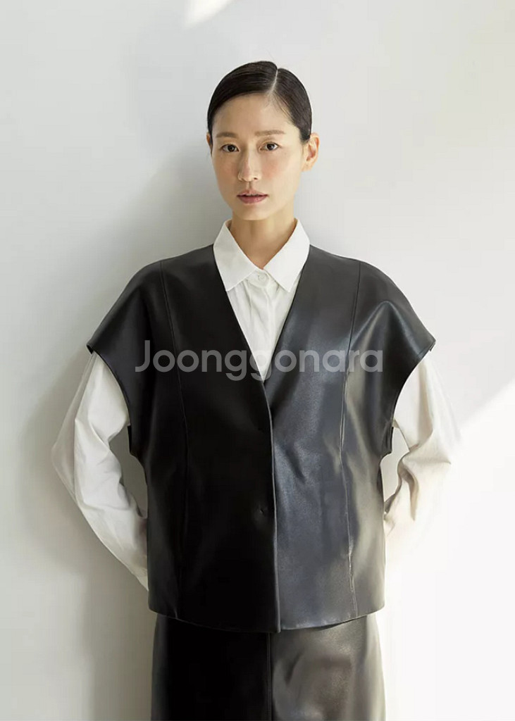 SJ WANI 이태리 램스킨 베스트--1