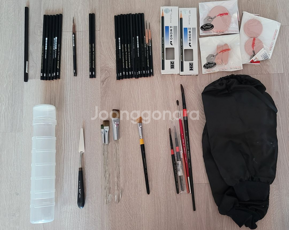 2b,4b,2h연필, 루벤스 붓, 바바라 붓, 화홍 붓--0