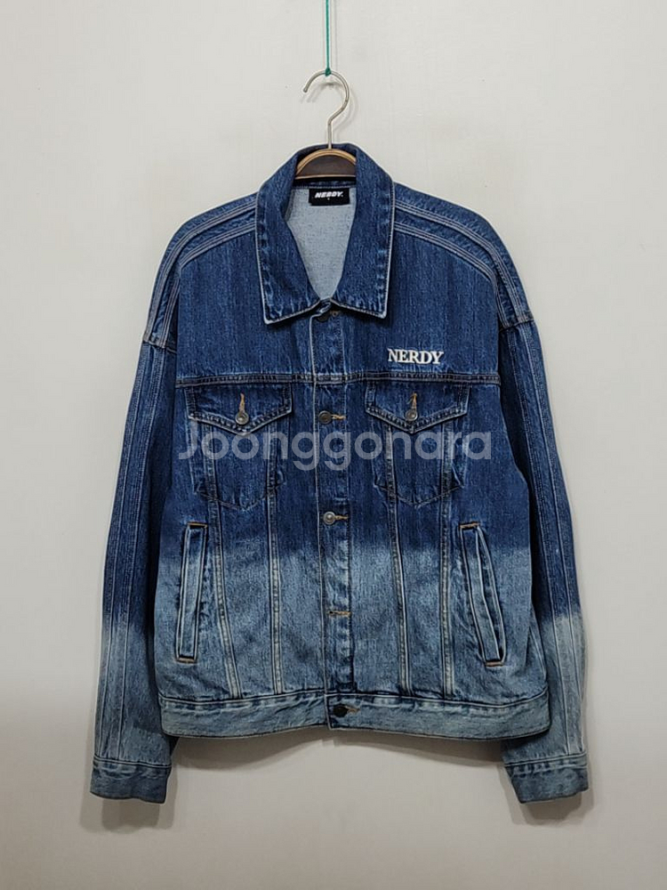(XL) 널디 청자켓 연중청 빅로고 데님자켓 빈티지--0