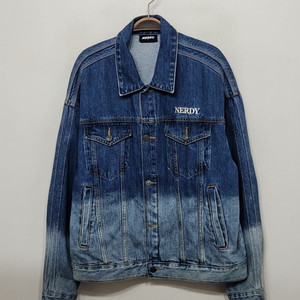 (XL) 널디 청자켓 연중청 빅로고 데님자켓 빈티지