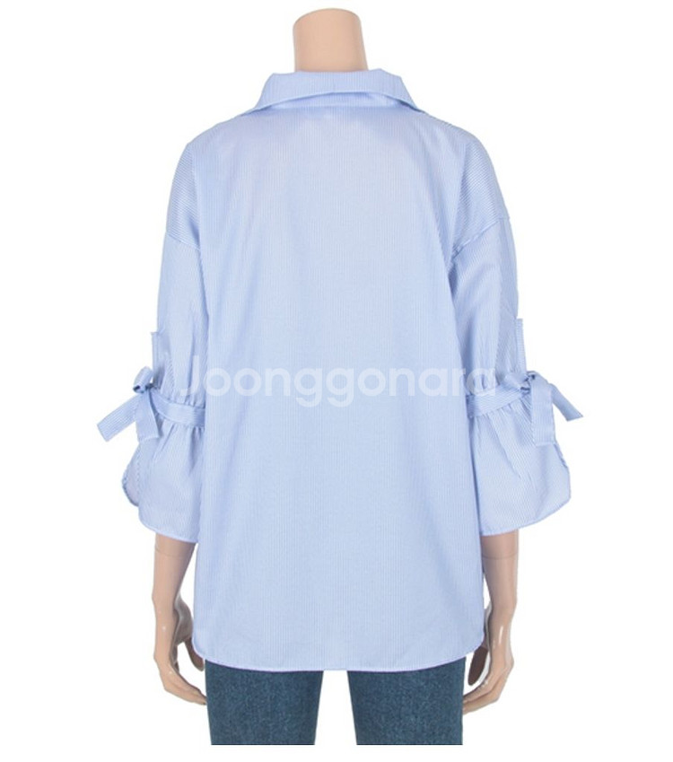 (택포) ENC 리본 스트라이프 셔츠 ^ㅁ^--2