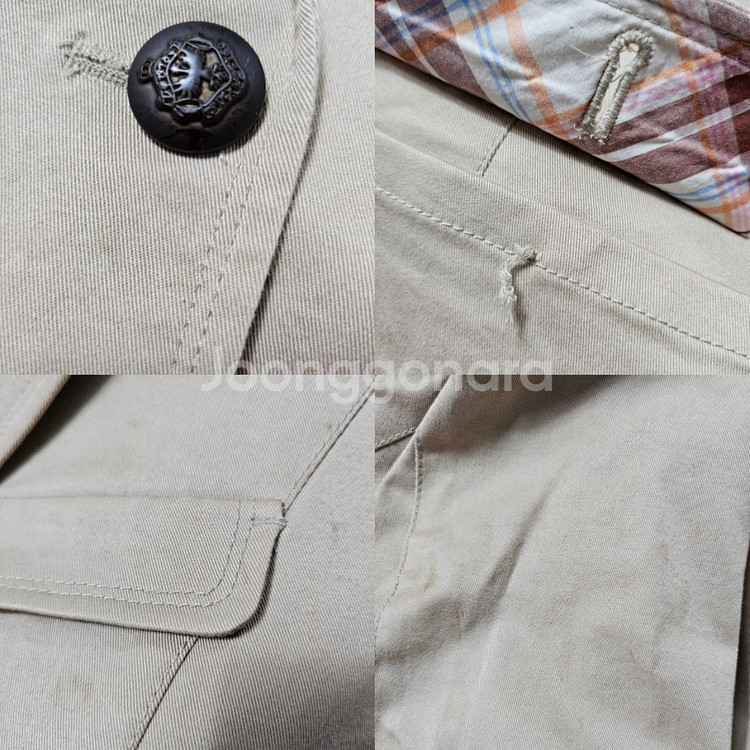 ANN CLIFF 앤클리프 베이지 네이비 정장자켓--1