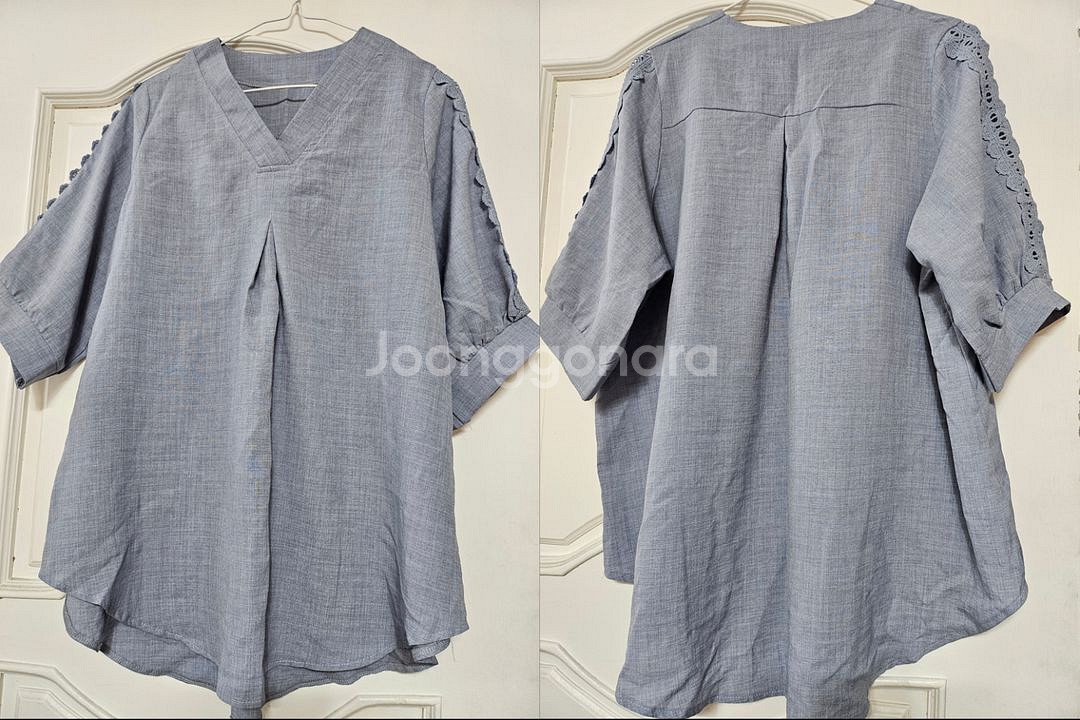 (택포) 브이넥 블라우스 & 샤라비아 슬랙스 팬츠 ^ㅁ--1