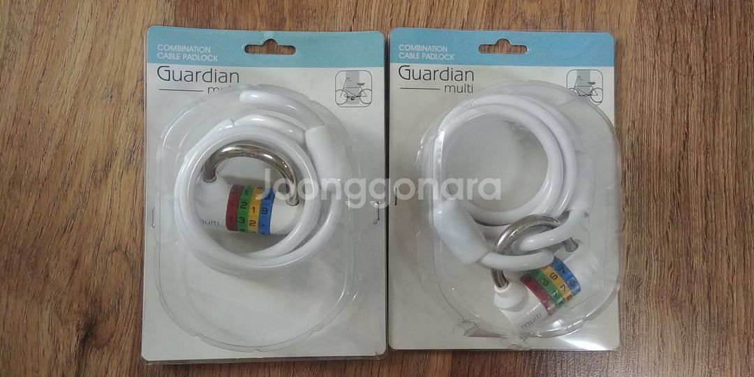 Guardian 콤비네이션 케이블 자물쇠 2개--0