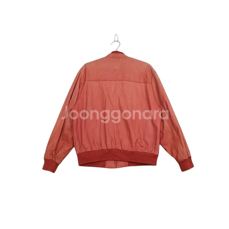 [빈티지] 연레드 레더 블루종 집업 자켓 L-XL--1