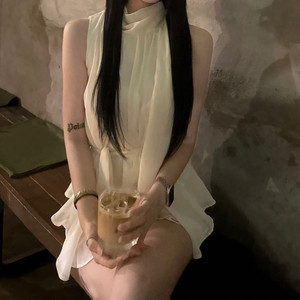 민소매 블라우스 원피스
