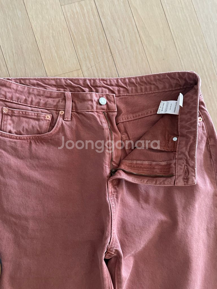 아웃스탠딩 데님 바지 핑크 팝니다. (M, 32)--2
